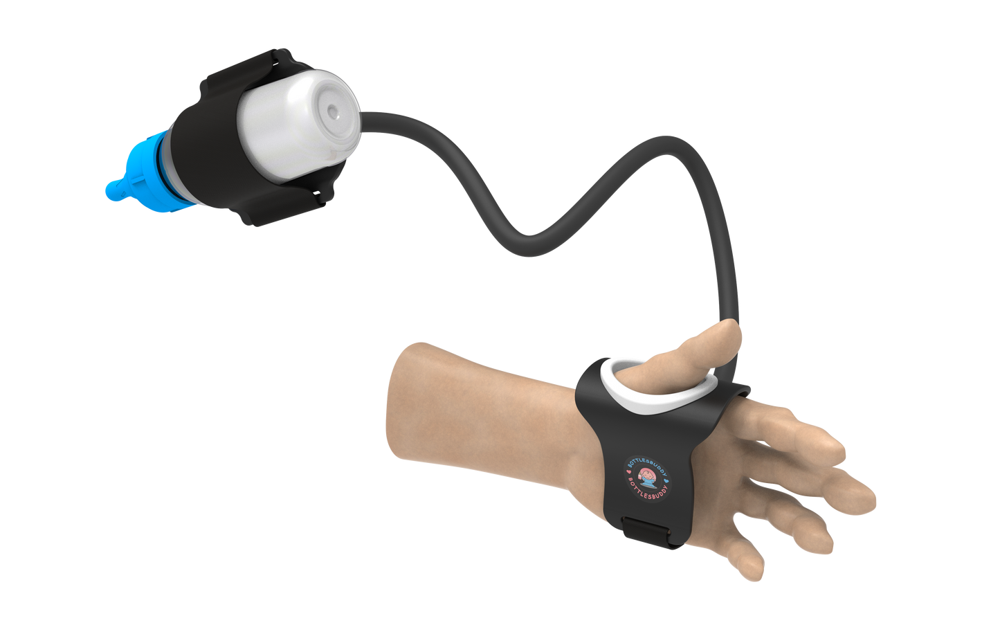 Baby Bottle Holder Hands-Free for Parents & Grandparents (Black)